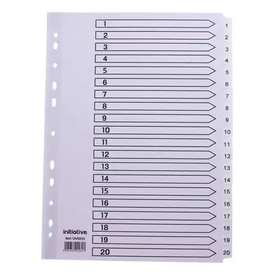 A4 Subject Dividers 1-20