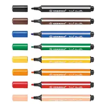Stabilo Scribbi Triangular Fibre Tip Pens 8 Pack