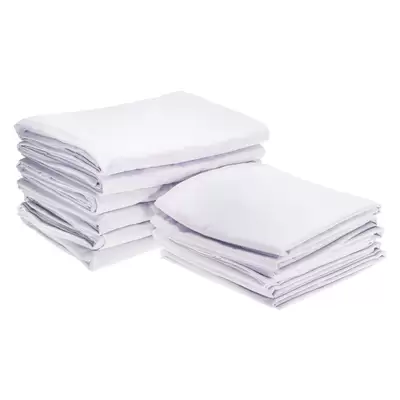 Supreme Polycotton Bedding Set White - Type: Single Duvet Cover 6 Pack