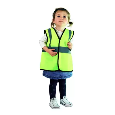Childs Hi-Vis Vest Yellow - Age: 3-5 Years