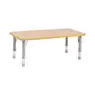 Milan Rectangular Table 1200x600mm Grey