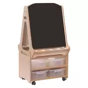 Double-Sided Easel With Storage