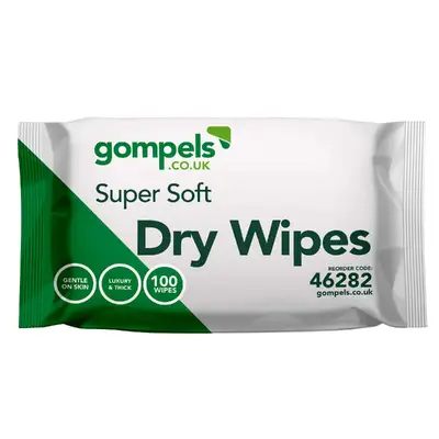 Gompels Super Soft Dry Wipes 100 Pack G1p100