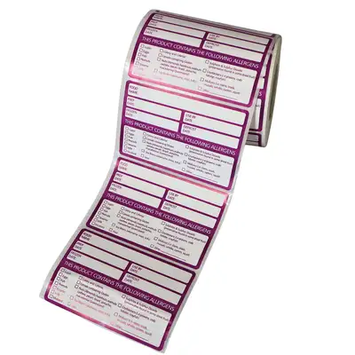 Removable Allergen Labels 500