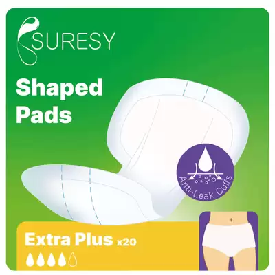 Suresy Shaped Pads Extra Plus 20 Pack G2p100
