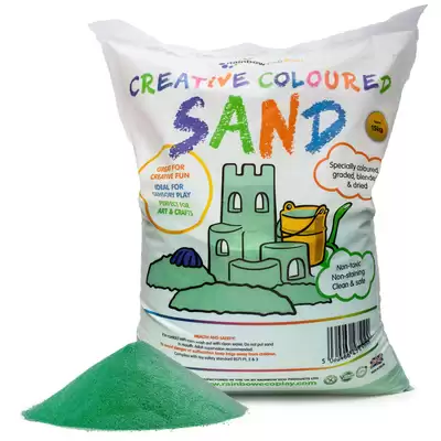 Coloured Play Sand 15kg - Colour: Green