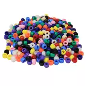 Assorted Coloured Barrel Beads 500 Pack