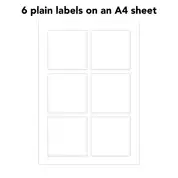 Plain Labels 6 Per Sheet