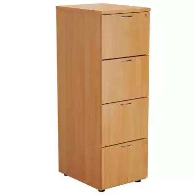 Filing Cabinet With 4 Drawers Beech 464 x 600 x 1365mm