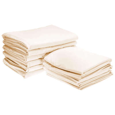 Supreme Polycotton Bedding Set Cream - Type: Single Duvet Cover 6 Pack