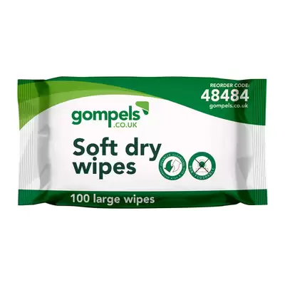 Gompels Large Dry Wipes 100 Pack