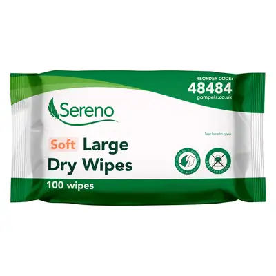 Sereno Soft Large Dry Wipes 100 Pack G2p100