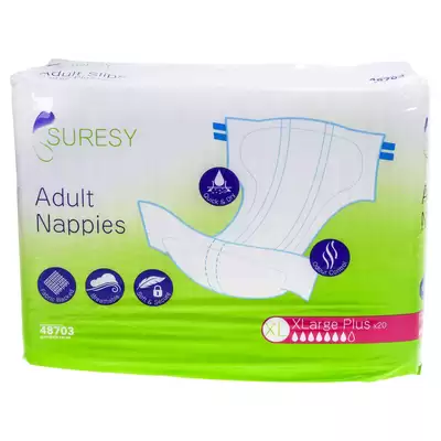 Suresy Slip Adult Nappies Extra Large Plus 20 Pack
