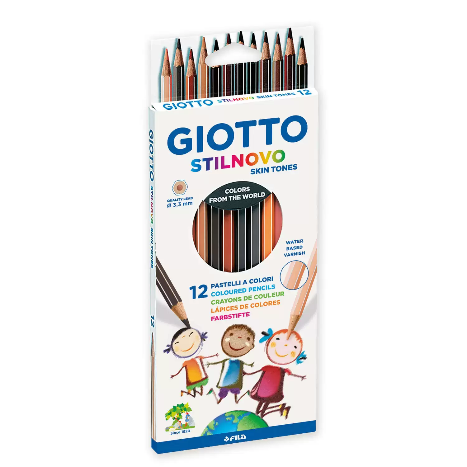 Giotto Skin Tone Colouring Pencils 12 Pack - Gompels - Care & Nursery  Supply Specialists
