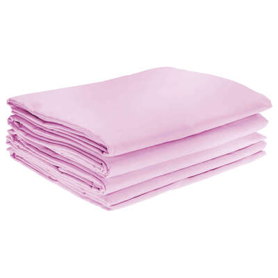 Fire Retardant Bedding Set Pale Pink - Type: Single Flat Sheet 4 Pack