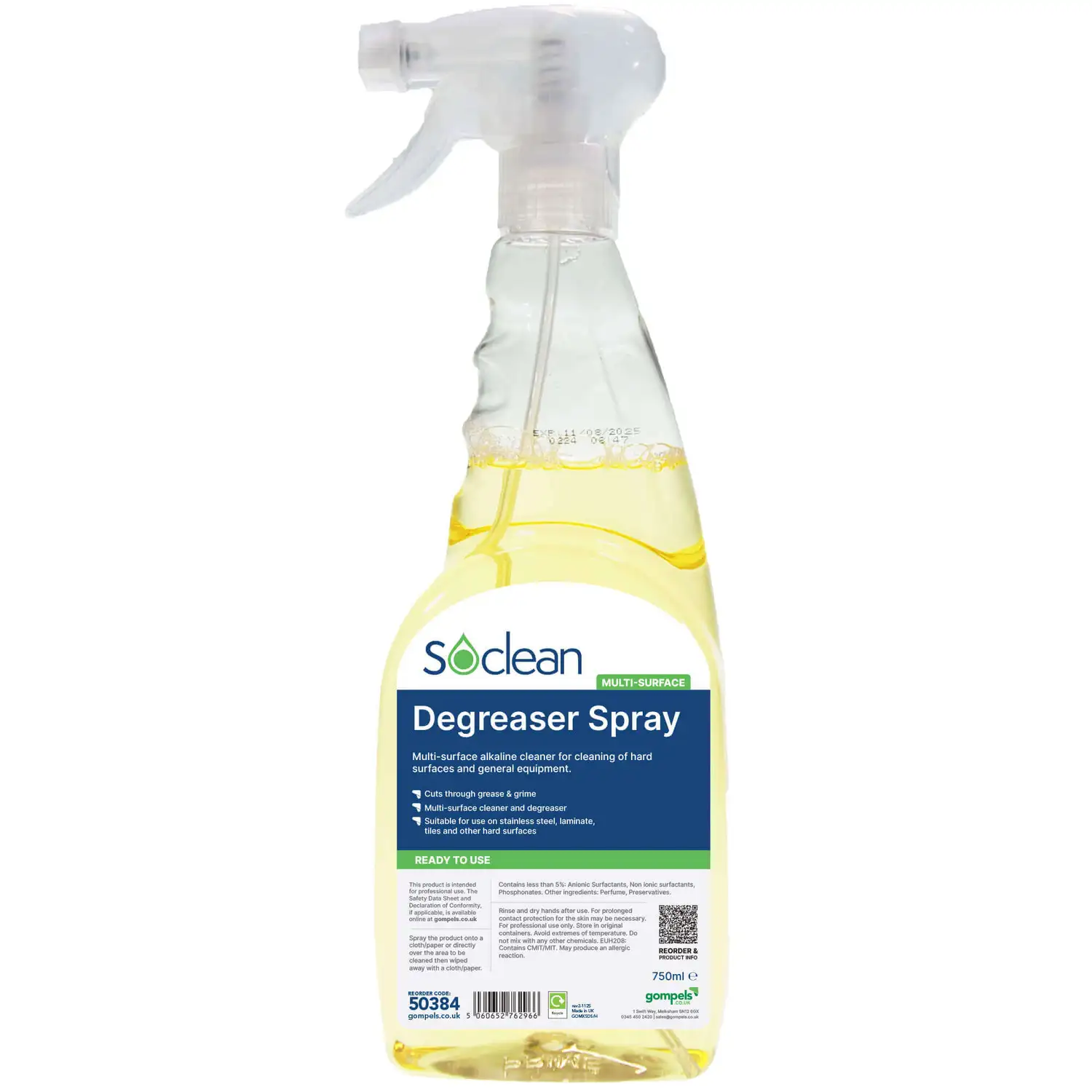 Soclean Kitchen Degreaser Spray 750ml 6 Pack G3p86