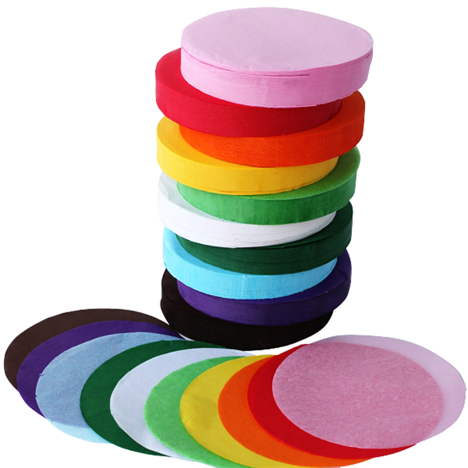 Tissue Paper Circles Assorted 10cm 4600 Sheets G1p100
