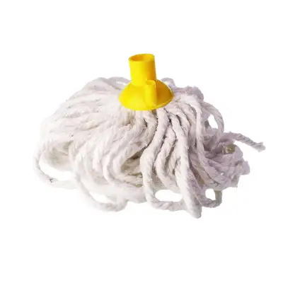 Soclean Cotton Twine Socket Mop Head Yellow 5 Pack G2p100