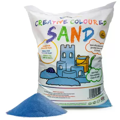Coloured Play Sand 15kg - Colour: Blue
