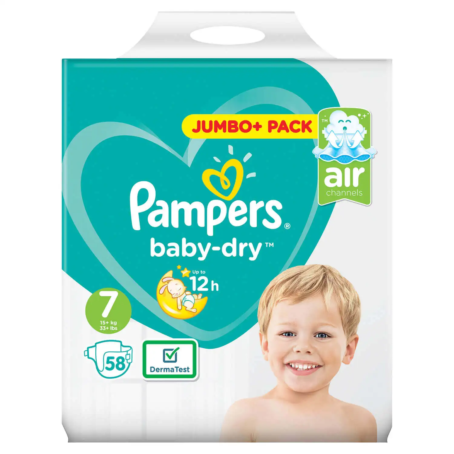 Pampers Baby-Dry Nappies Size 7 58 Pack G2p100