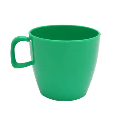 Harfield Polycarbonate Handled Cup 220ml Green 10 Pack G1p100