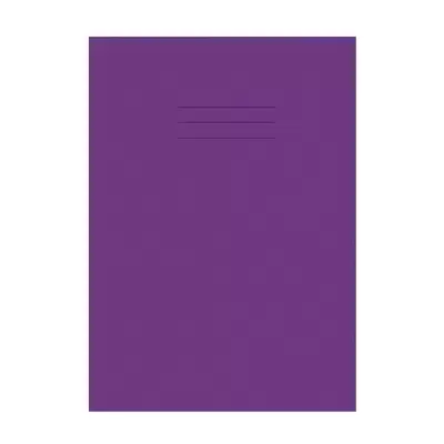 Writy A4+ Exercise Book 8mm Ruled With Margin 80 Page 50 Pack - Colour: Purple