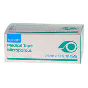 Microporous Tape 2.5cm x 10m 12 Pack
