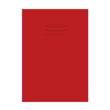 Writy A4 Exercise Book 8mm Ruled With Margin 80 Page Red 50 Pack