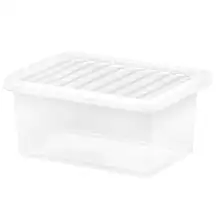 Wham Storage Box and Lid Clear 11 Litre