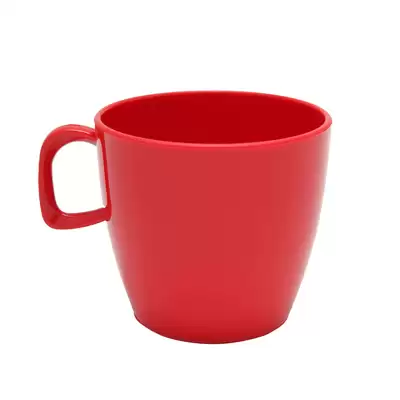 Harfield Polycarbonate Handled Cup 220ml 10 Pack - Colour: Red