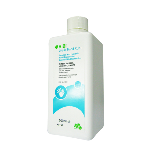 Hibi Liquid Hand Rub + Surgical Wash 500ml Gompels HealthCare