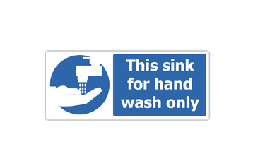 This Sink Is For Hand Wash Only Sign X 3