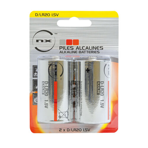 Size D Alkaline Battery 2pk Gompels HealthCare