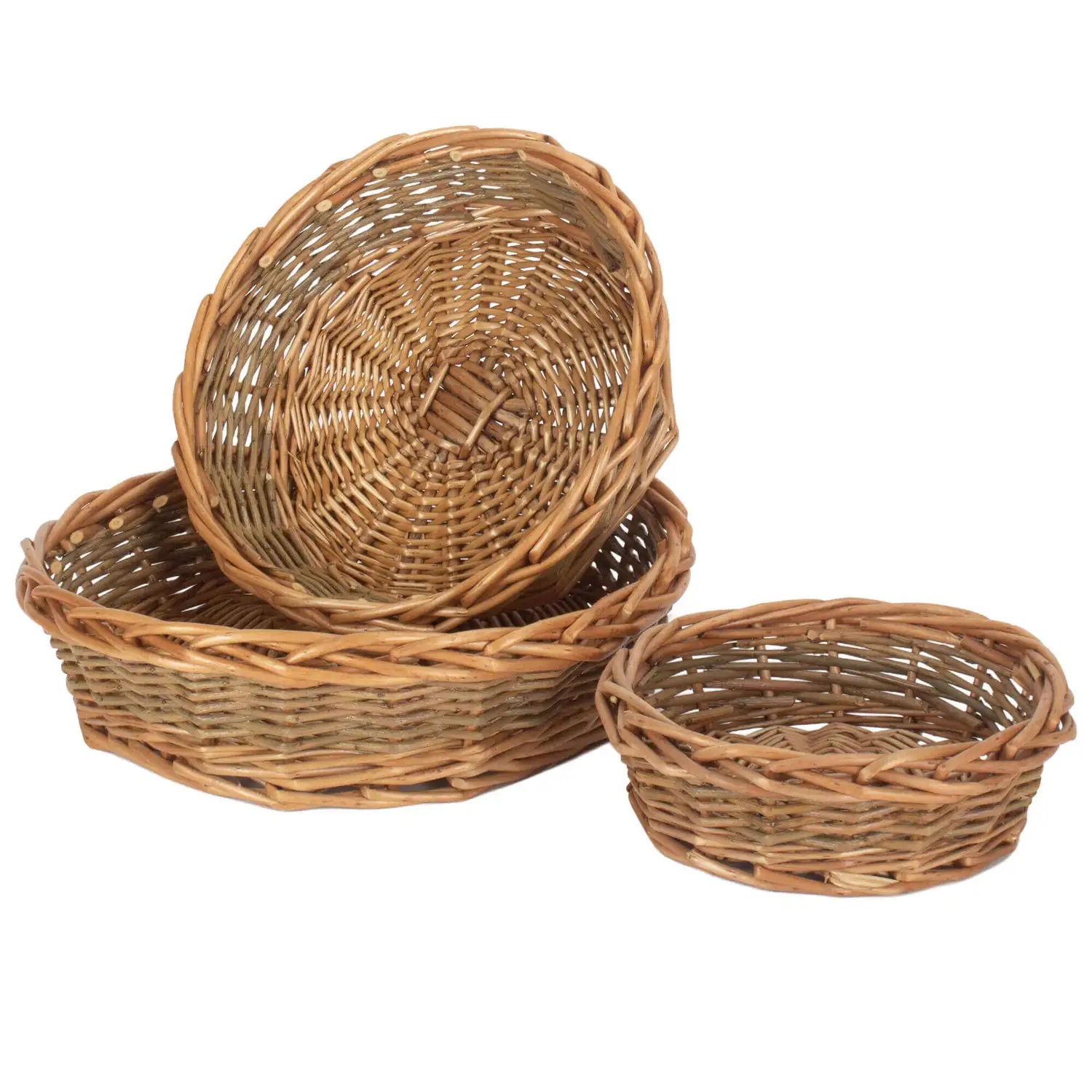 Round Willow Tray Set of 3