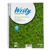 Writy A5 Spiral Notebook 80 Sheet 5 Pack