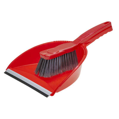 Soclean Dustpan and Brush Set - Colour: Red