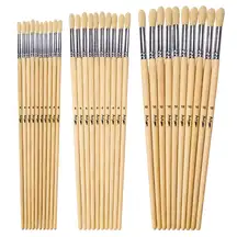 Artyom Hog Round Brushes Long Handle Size 4/6/10 30 Pack