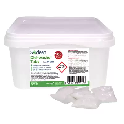 Soclean All in One Dishwasher Tabs 100 Pack G2p100