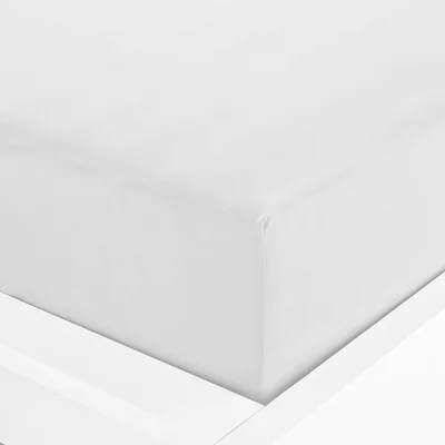 Everyday Single Fitted Sheet White 91cm x 191cm G1p100