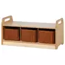 Low Level Storage Bench With 3 Baskets