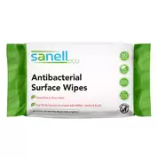 Sanell Plastic Free Antibacterial Wipes 60 Pack