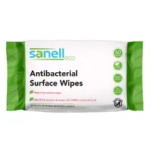 Sanell Plastic Free Antibacterial Wipes 60 Pack G2p100