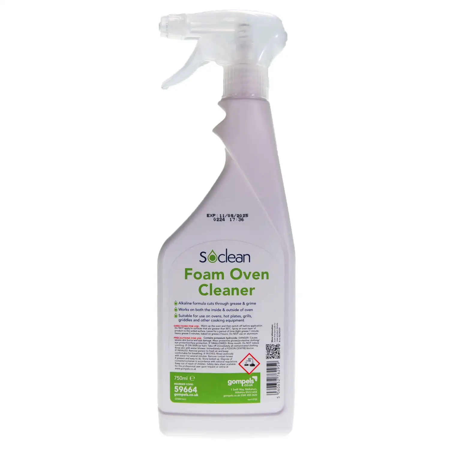Soclean Foam Oven Cleaner 750ml 6 Pack G2p100