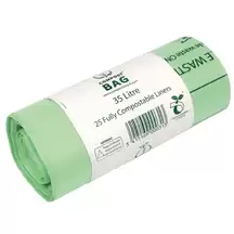 Compostable Bin Bags 35l Roll 25
