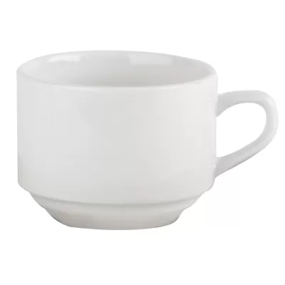 Stacking Tea Cup 7oz White 6 Pack