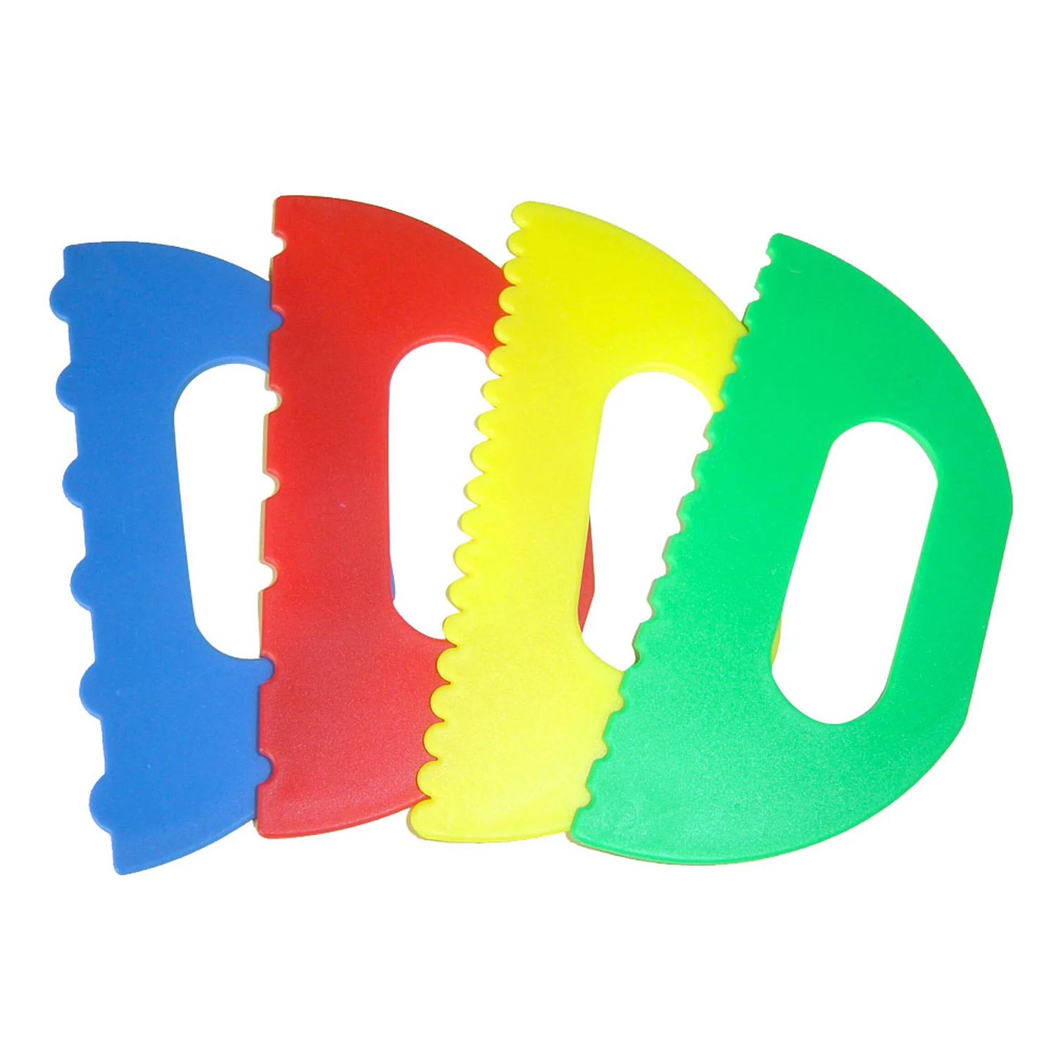 Plastic Paint or Sand Scrapers Set of 4