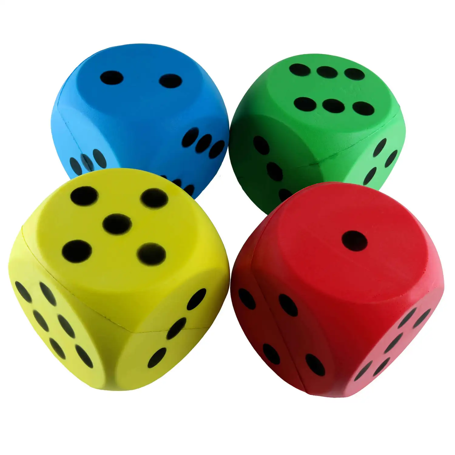 Foam Dice Assorted 4 Pack Gompels Care & Nursery Supply Specialists
