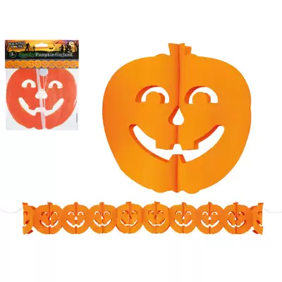 Paper Pumpkin Garland 3 Metre