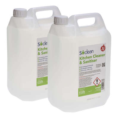 Soclean Kitchen Cleaner & Sanitiser 5 Litre 2 Pack