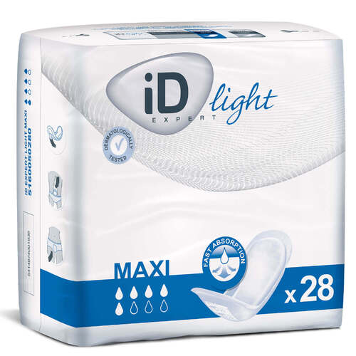 iD Light Shaped Pad Maxi 28 in Incontinence Products / Incontinence